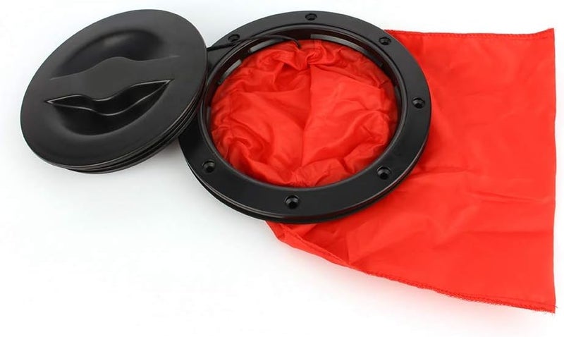 woobles Kayak Hatch Cover, Black Hatch Cover Deck Plate Kit with Storage Bag for Kayak Boat Marine - Image 1